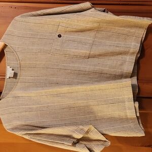 Striped Beige Women's Blouse
